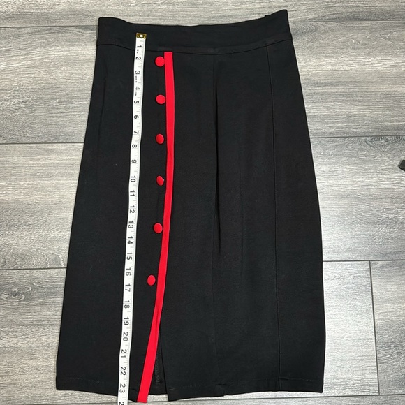 Pencil Skirt with red buttons by Rock Steady - Picture 2 of 5
